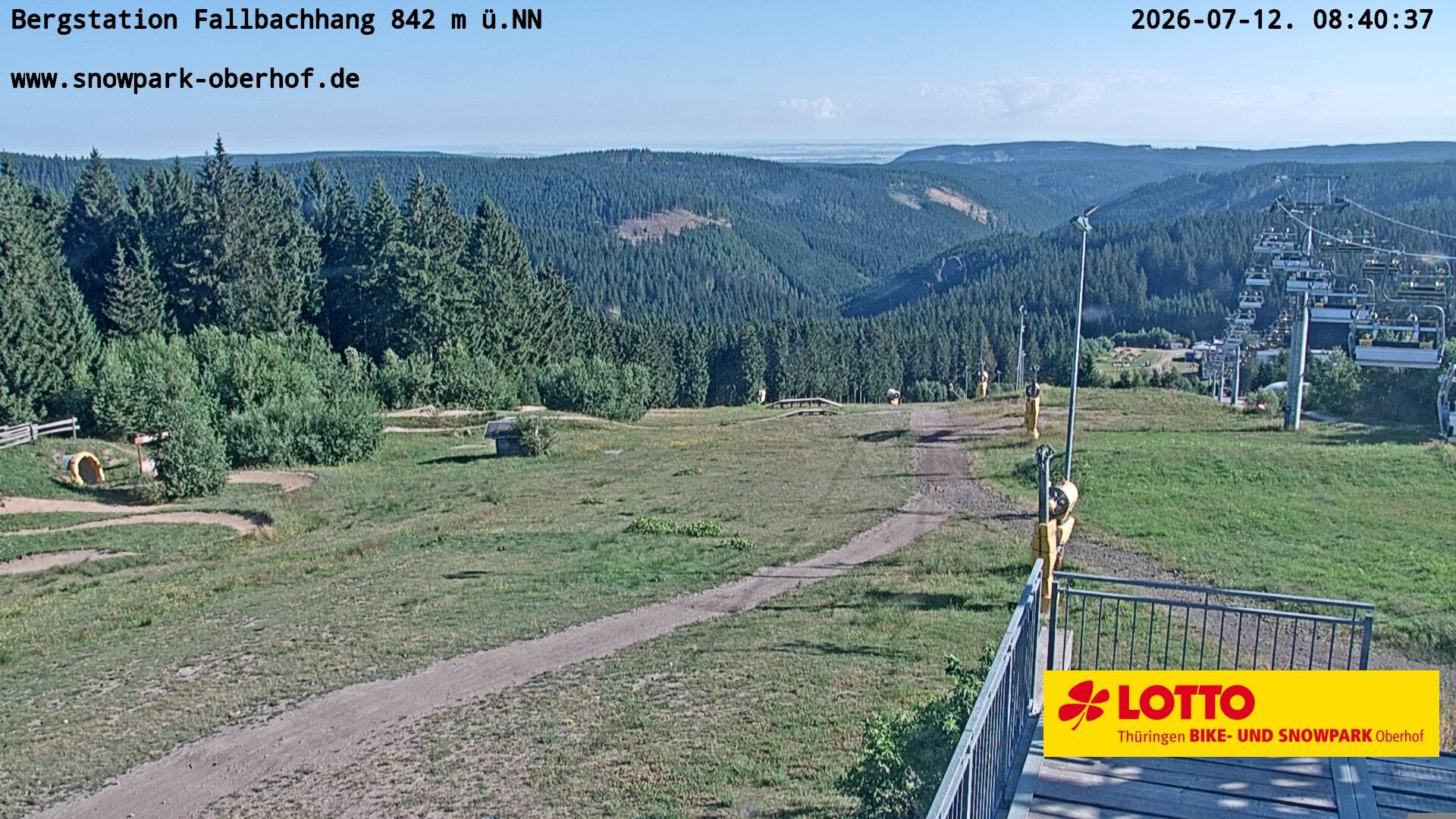 Archived image Webcam Oberhof: Chair Lift Fallbachhang