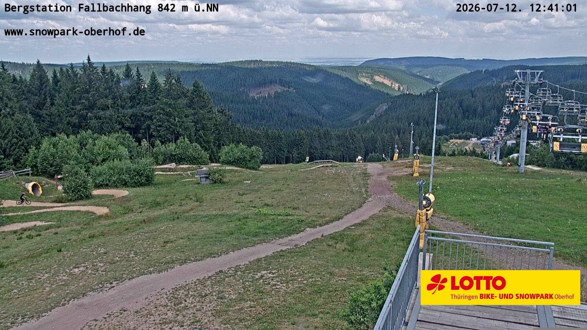 Archived image Webcam Oberhof: Chair Lift Fallbachhang