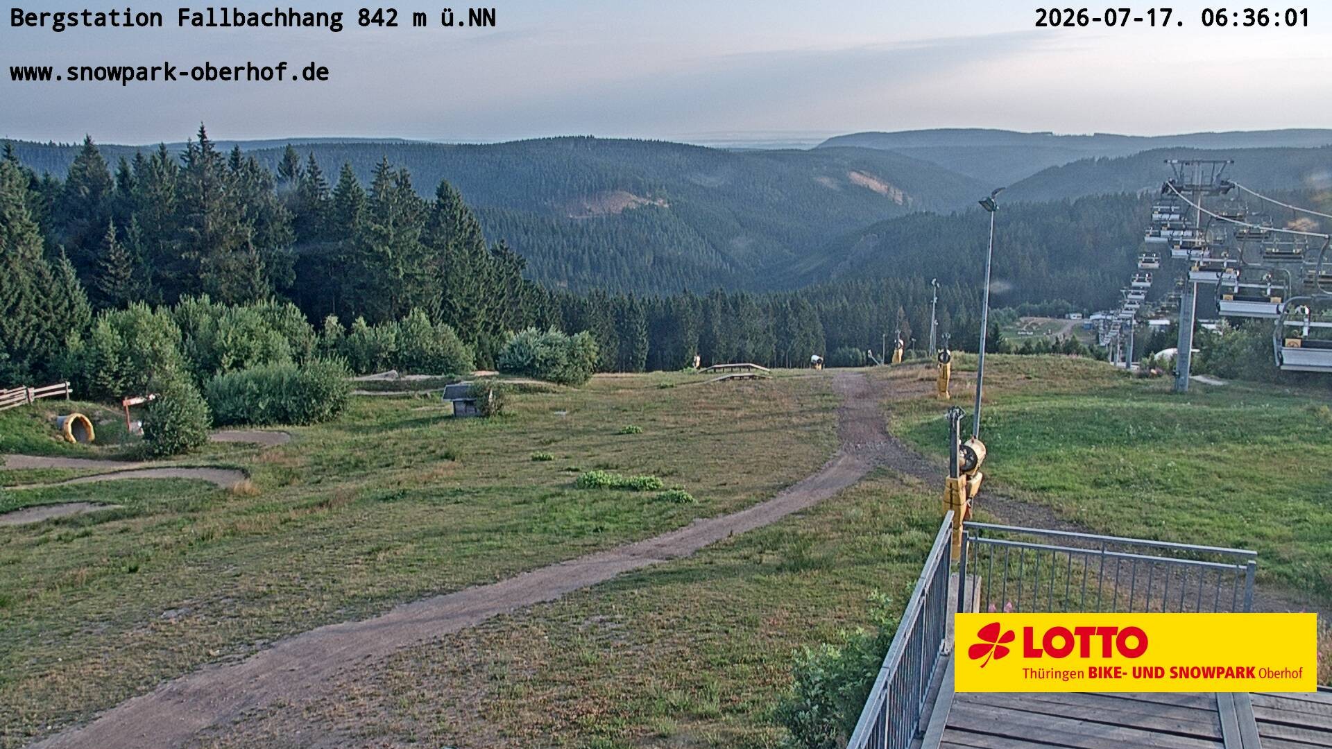Archived image Webcam Oberhof: Chair Lift Fallbachhang
