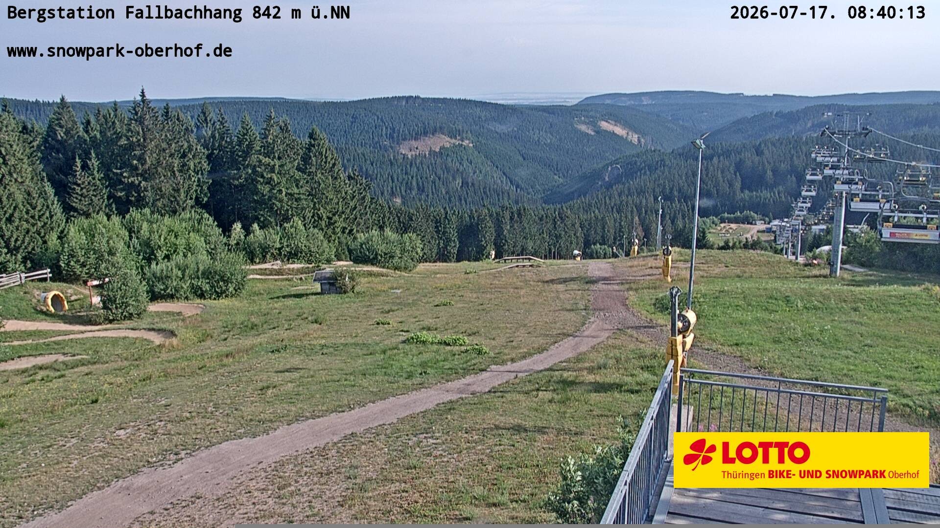 Archived image Webcam Oberhof: Chair Lift Fallbachhang