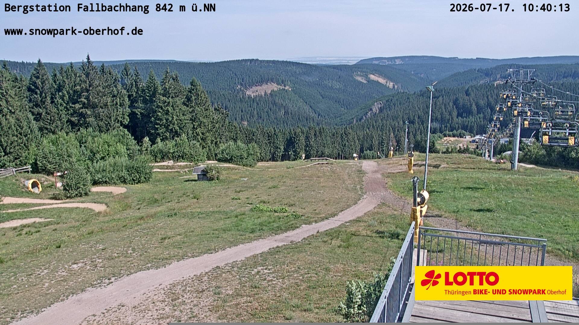 Archived image Webcam Oberhof: Chair Lift Fallbachhang