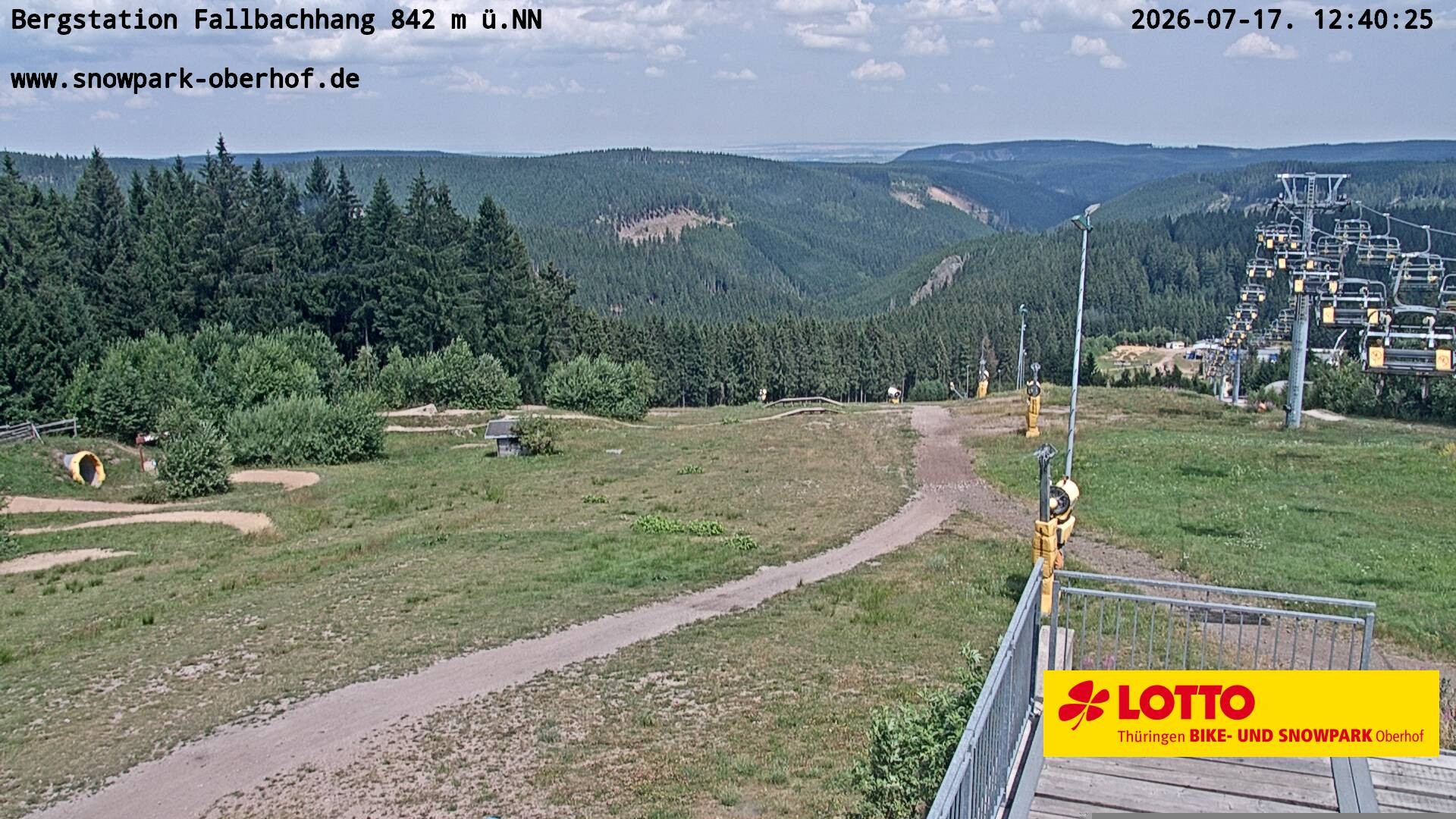 Archived image Webcam Oberhof: Chair Lift Fallbachhang