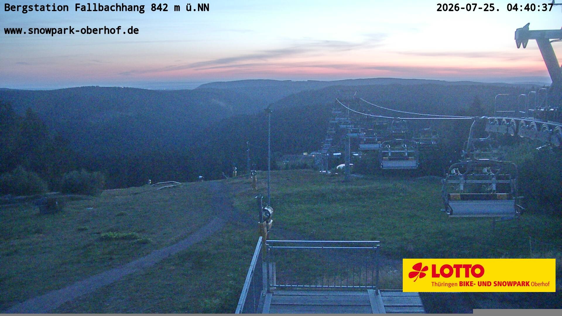 Archiv Foto Webcam Oberhof: Sessellift Fallbachhang Bergstation