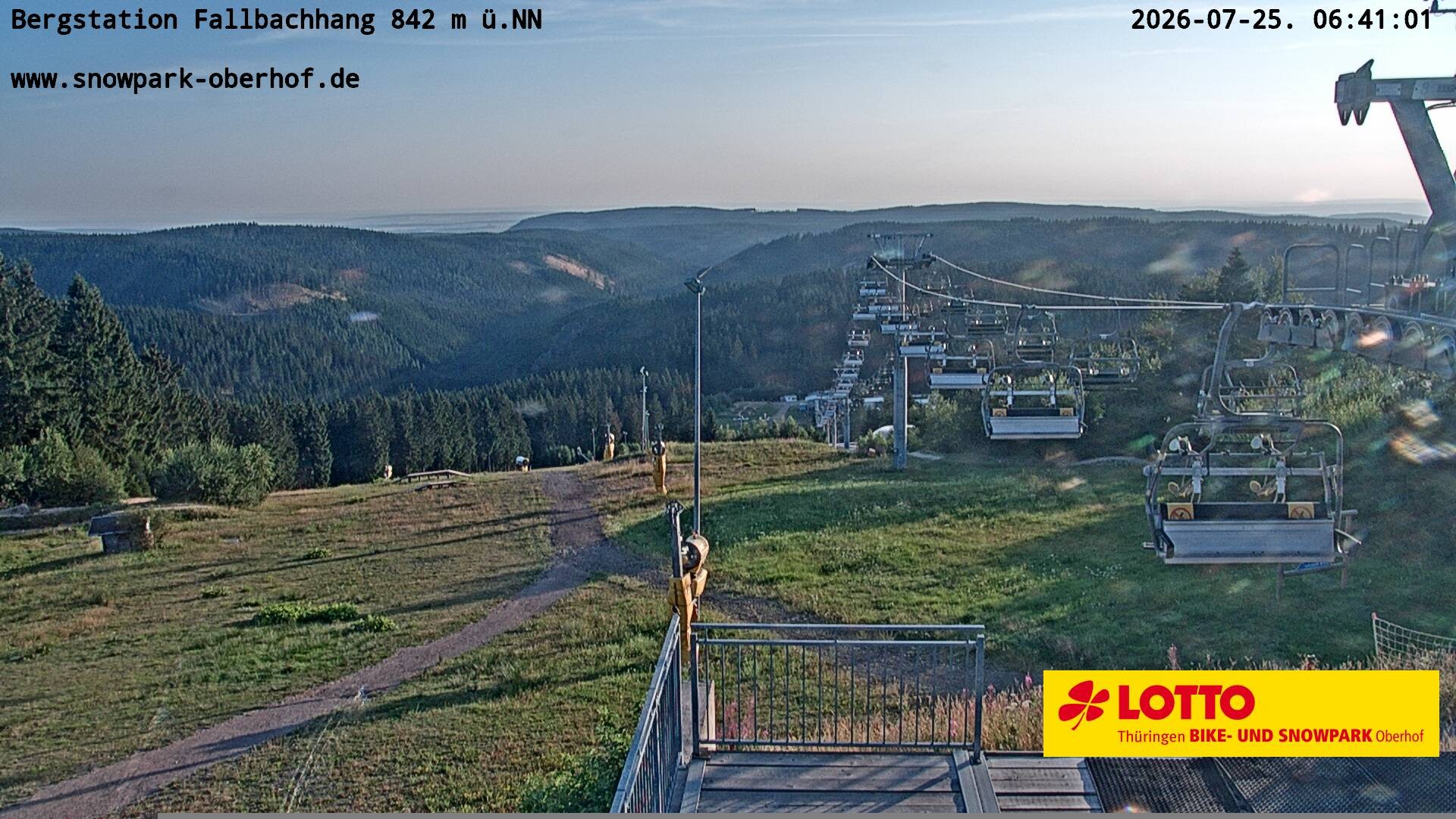 Archiv Foto Webcam Oberhof: Sessellift Fallbachhang Bergstation