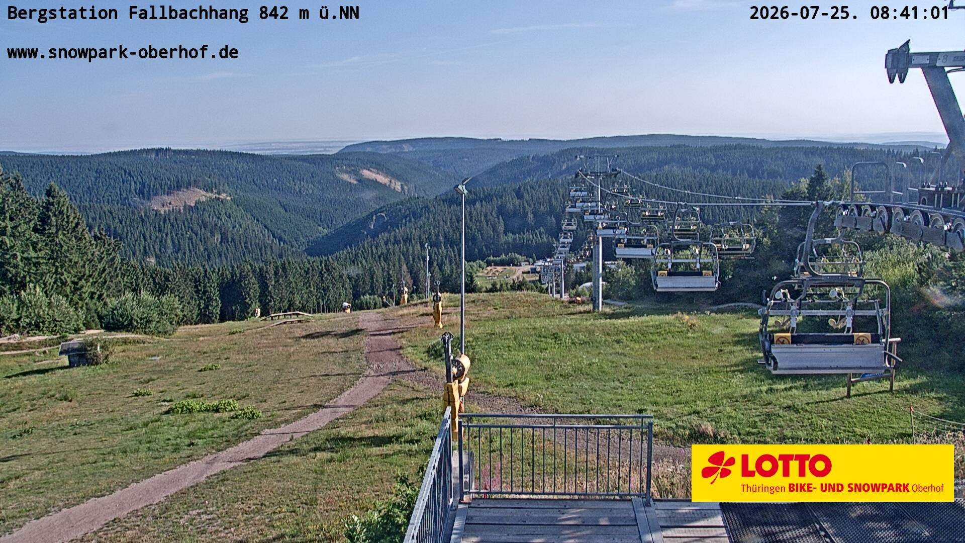 Archiv Foto Webcam Oberhof: Sessellift Fallbachhang Bergstation