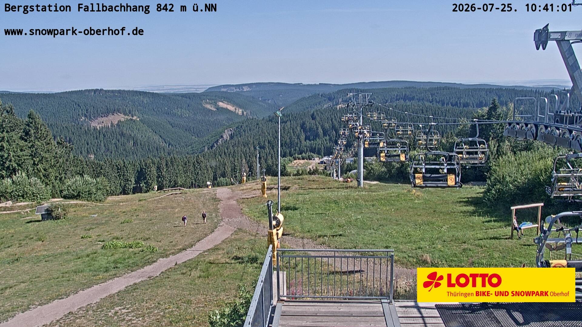 Archiv Foto Webcam Oberhof: Sessellift Fallbachhang Bergstation