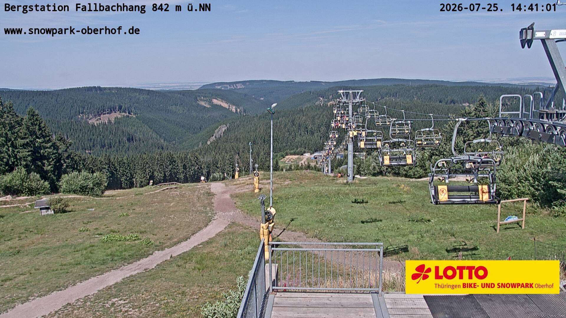 Archiv Foto Webcam Oberhof: Sessellift Fallbachhang Bergstation