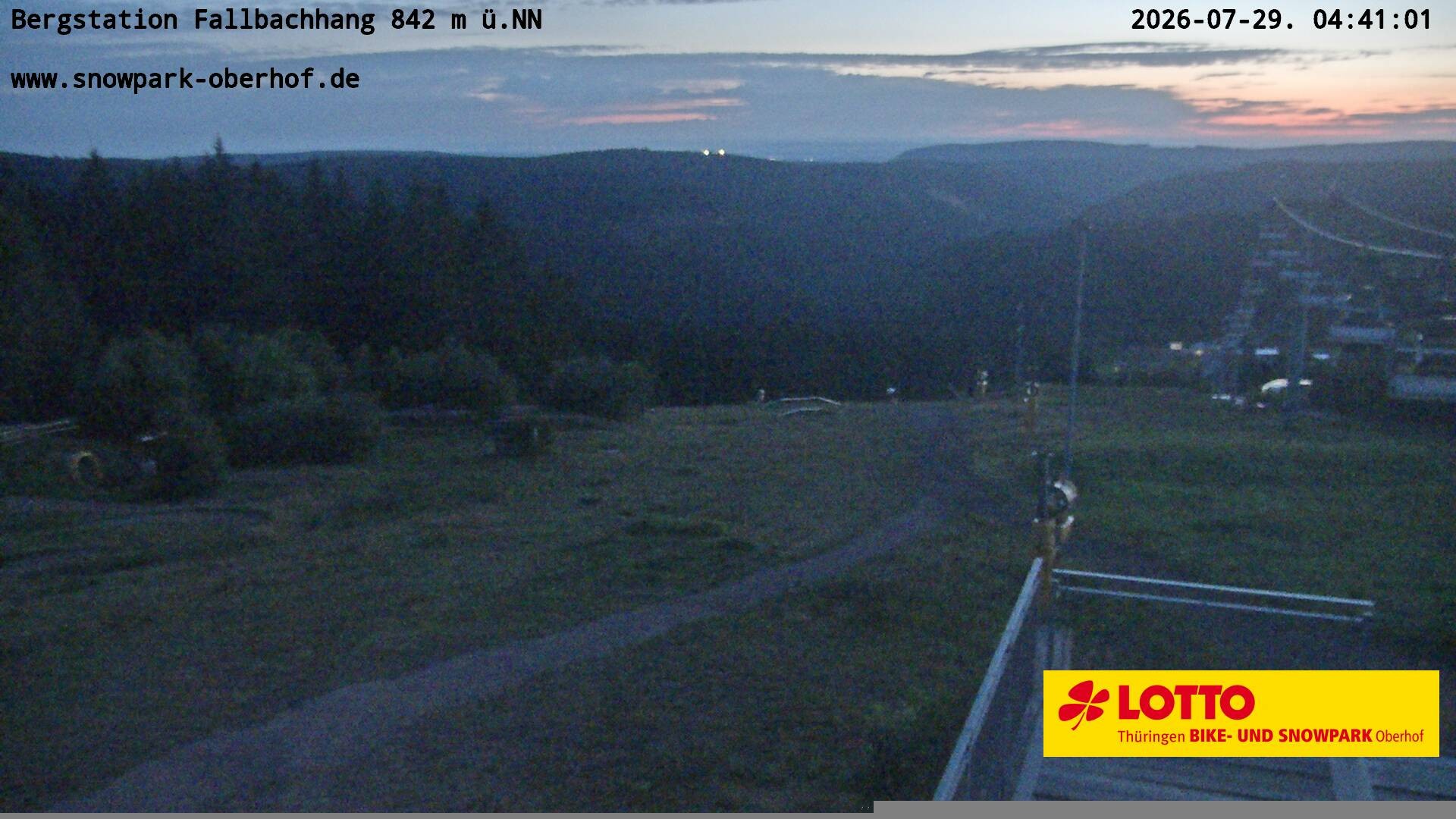 Archiv Foto Webcam Oberhof: Sessellift Fallbachhang Bergstation