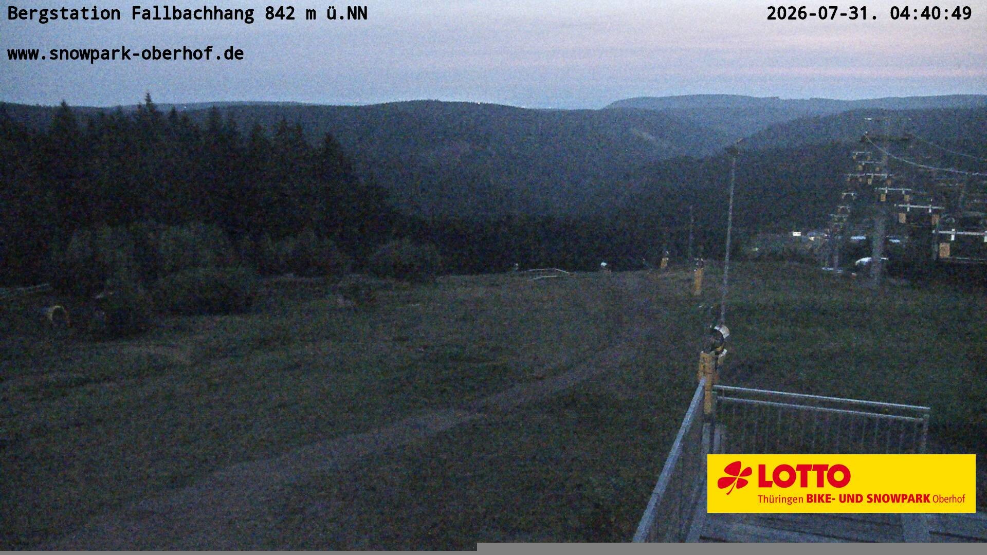 Archiv Foto Webcam Oberhof: Sessellift Fallbachhang Bergstation