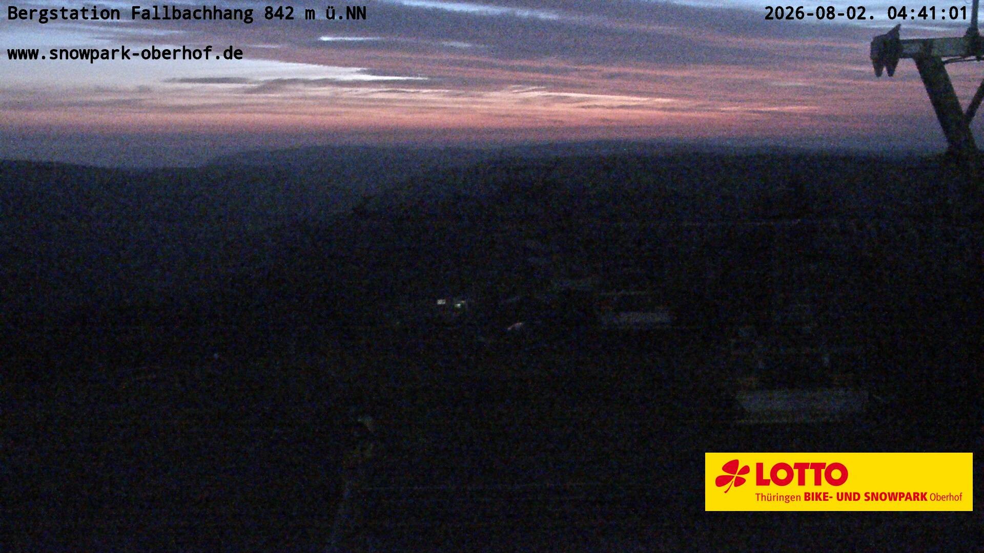 Archived image Webcam Oberhof: Chair Lift Fallbachhang