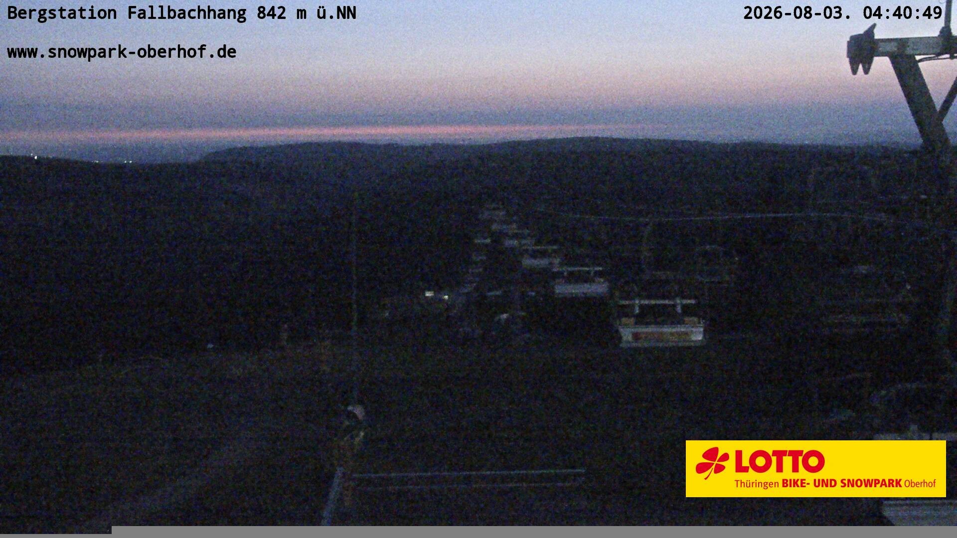 Archived image Webcam Oberhof: Chair Lift Fallbachhang