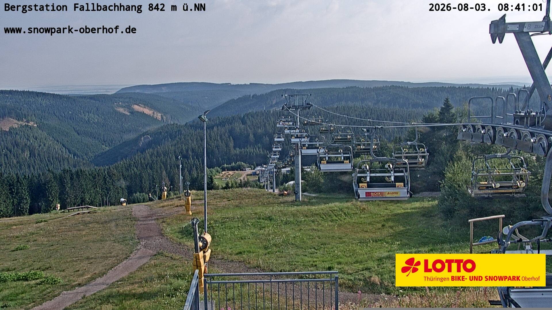 Archived image Webcam Oberhof: Chair Lift Fallbachhang