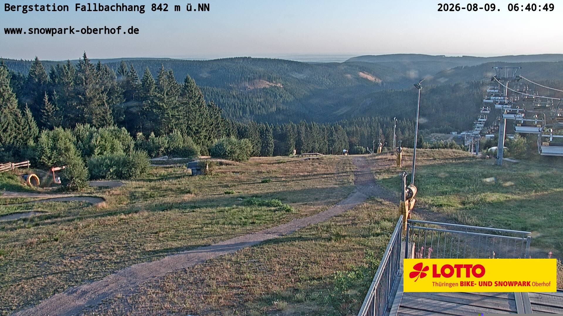 Archiv Foto Webcam Oberhof: Sessellift Fallbachhang Bergstation