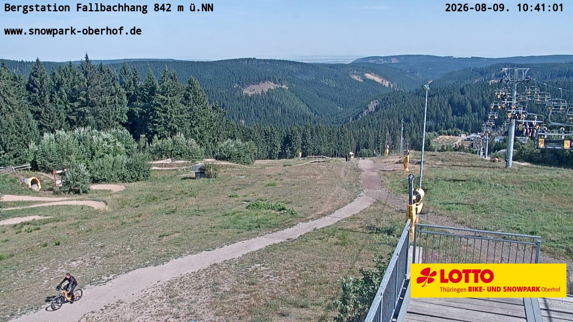 Archiv Foto Webcam Oberhof: Sessellift Fallbachhang Bergstation