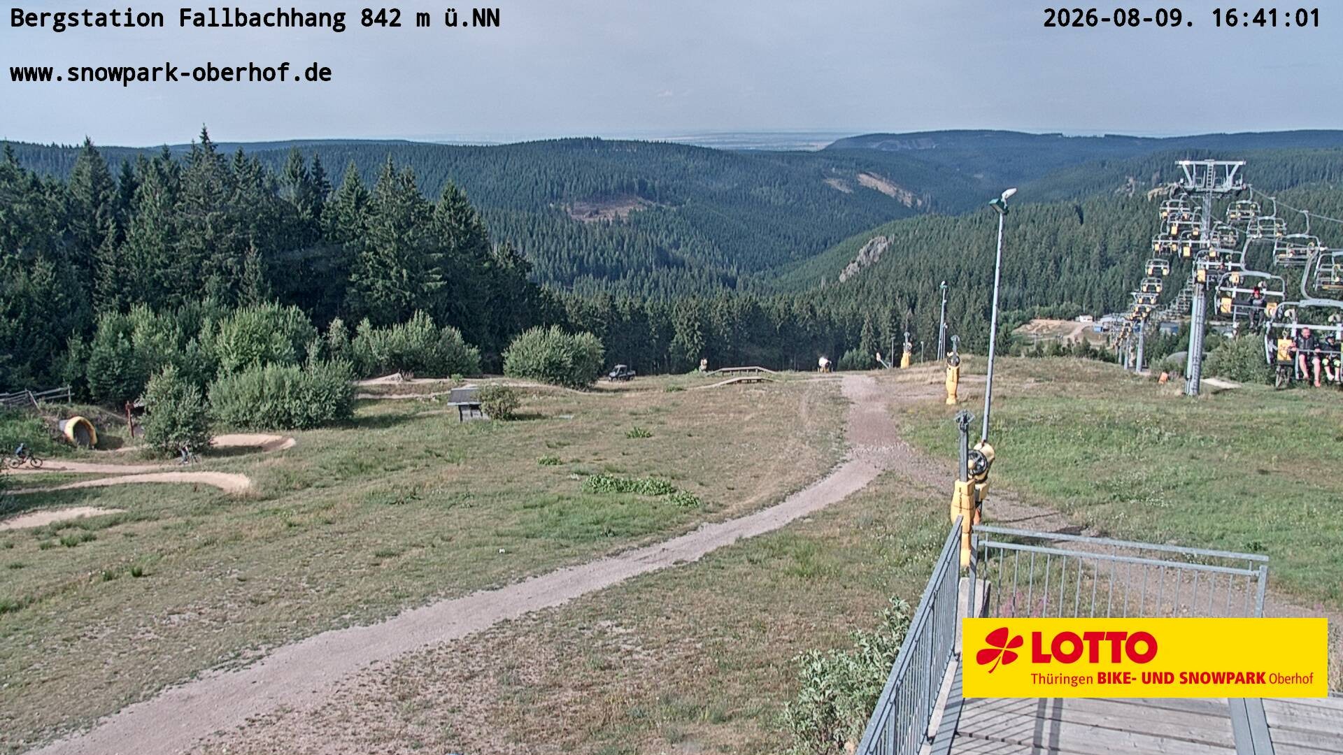 Archiv Foto Webcam Oberhof: Sessellift Fallbachhang Bergstation