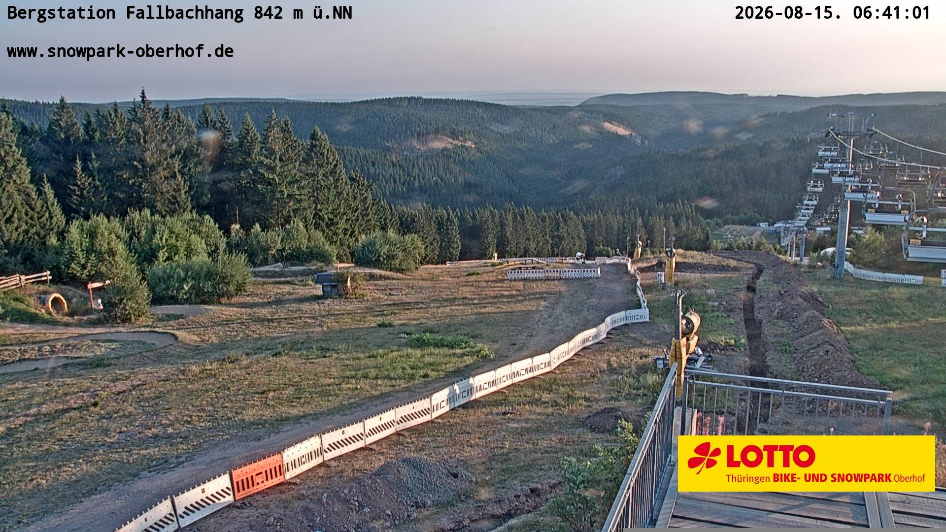 Archiv Foto Webcam Oberhof: Sessellift Fallbachhang Bergstation