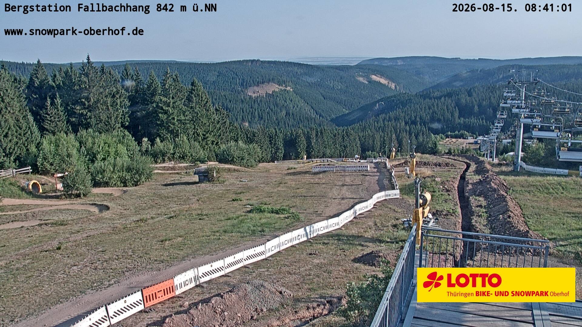 Archiv Foto Webcam Oberhof: Sessellift Fallbachhang Bergstation