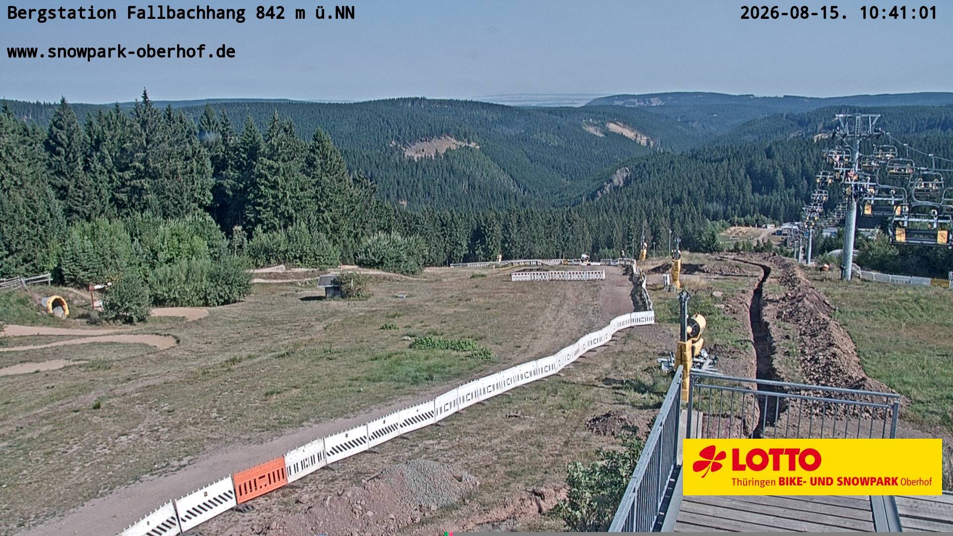 Archiv Foto Webcam Oberhof: Sessellift Fallbachhang Bergstation