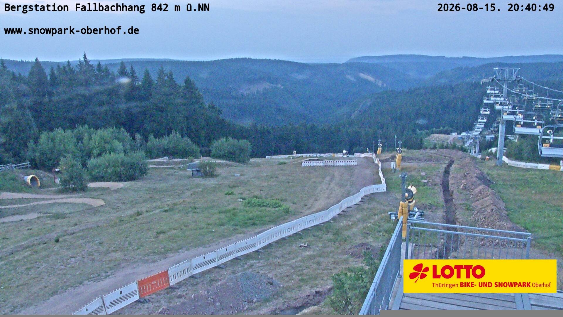 Archiv Foto Webcam Oberhof: Sessellift Fallbachhang Bergstation