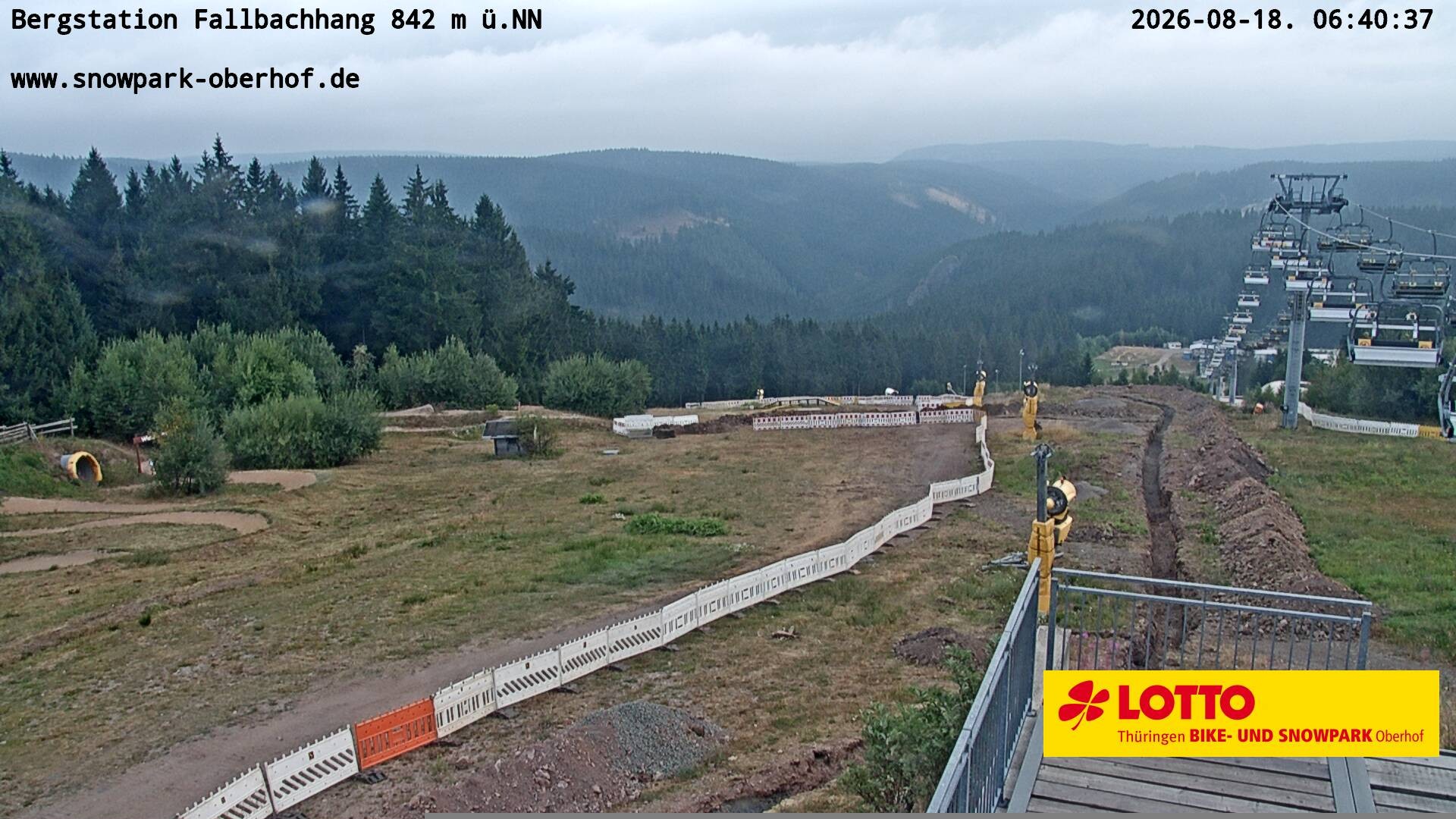 Archiv Foto Webcam Oberhof: Sessellift Fallbachhang Bergstation