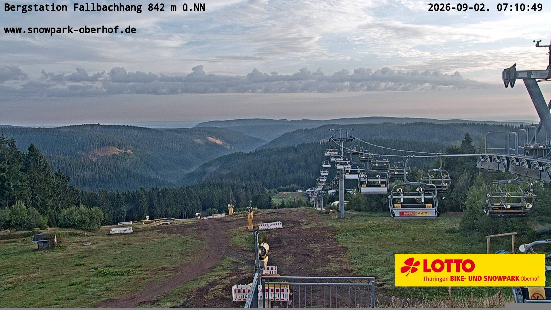 Archiv Foto Webcam Oberhof: Sessellift Fallbachhang Bergstation