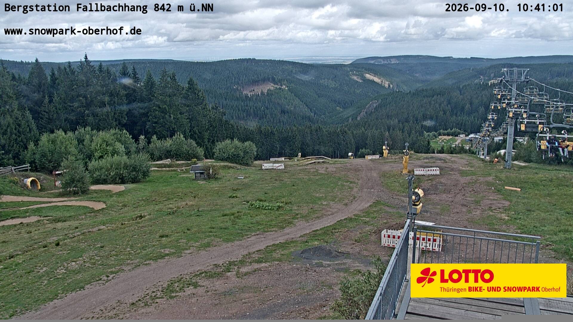 Archived image Webcam Oberhof: Chair Lift Fallbachhang