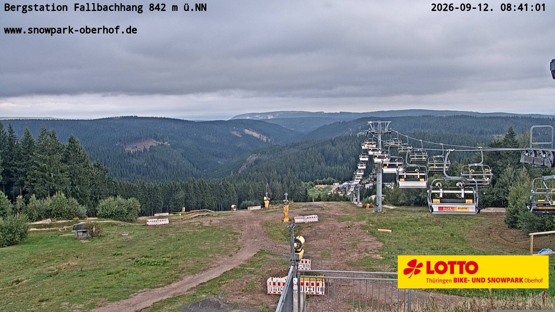Archived image Webcam Oberhof: Chair Lift Fallbachhang