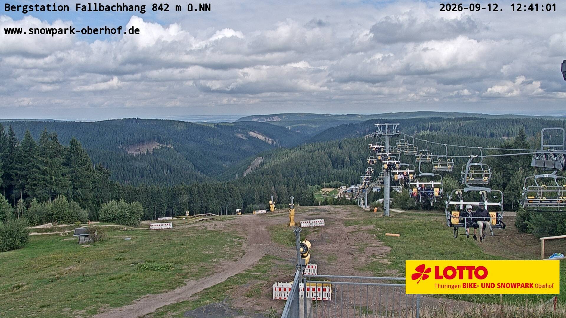 Archived image Webcam Oberhof: Chair Lift Fallbachhang