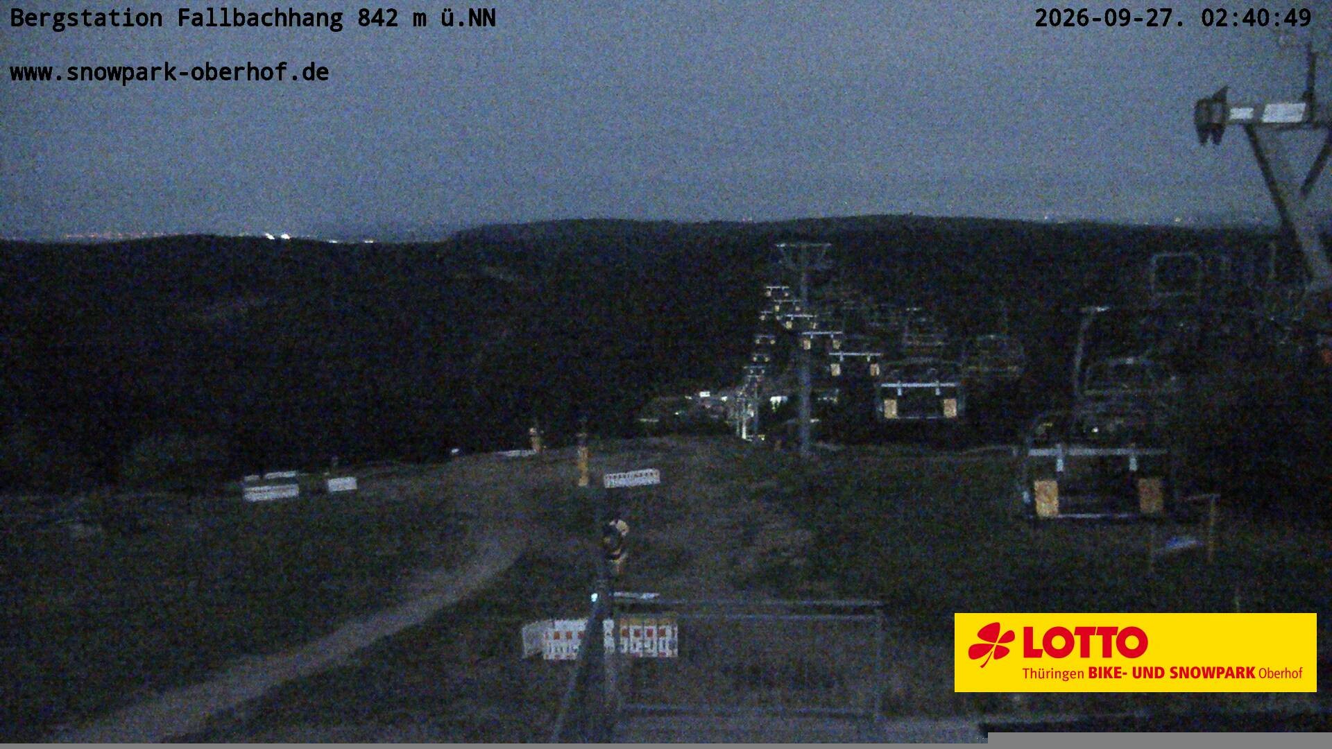 Archiv Foto Webcam Oberhof: Sessellift Fallbachhang Bergstation