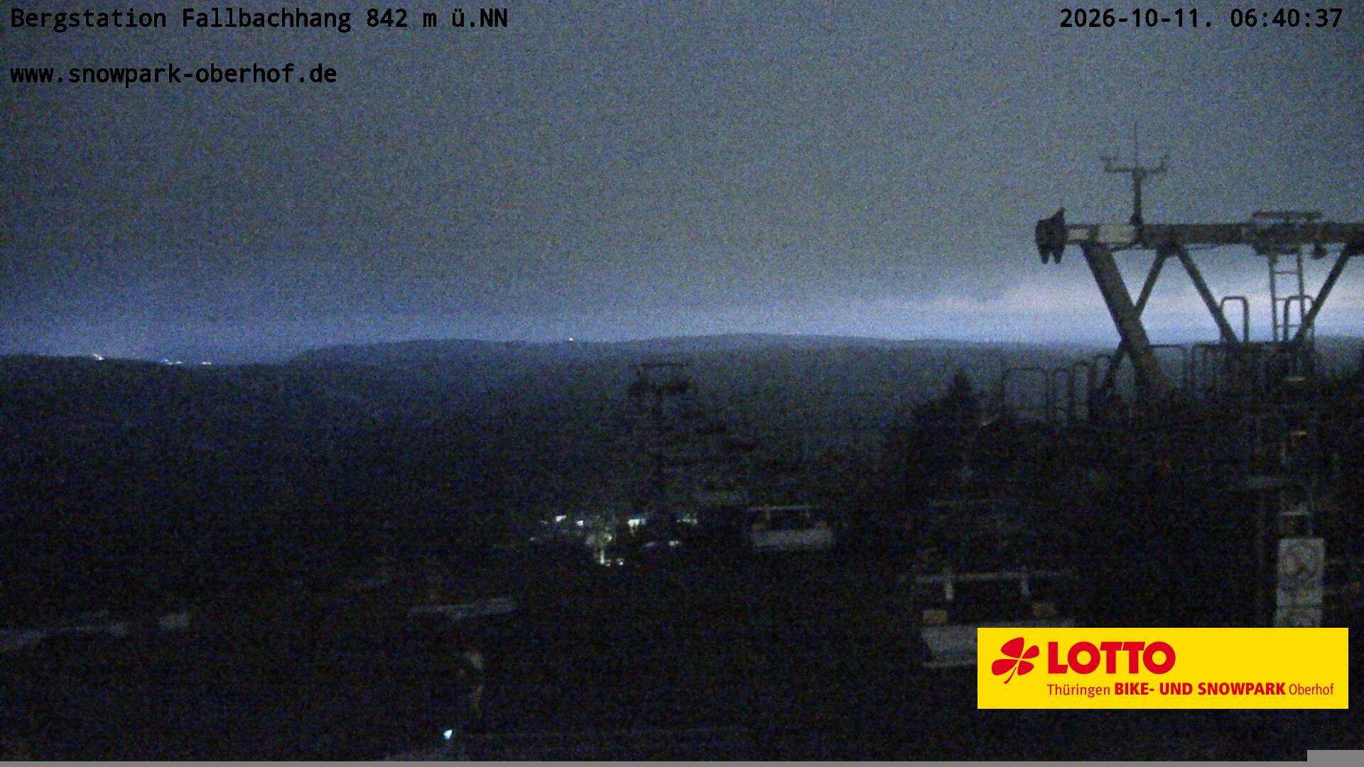 Archiv Foto Webcam Oberhof: Sessellift Fallbachhang Bergstation