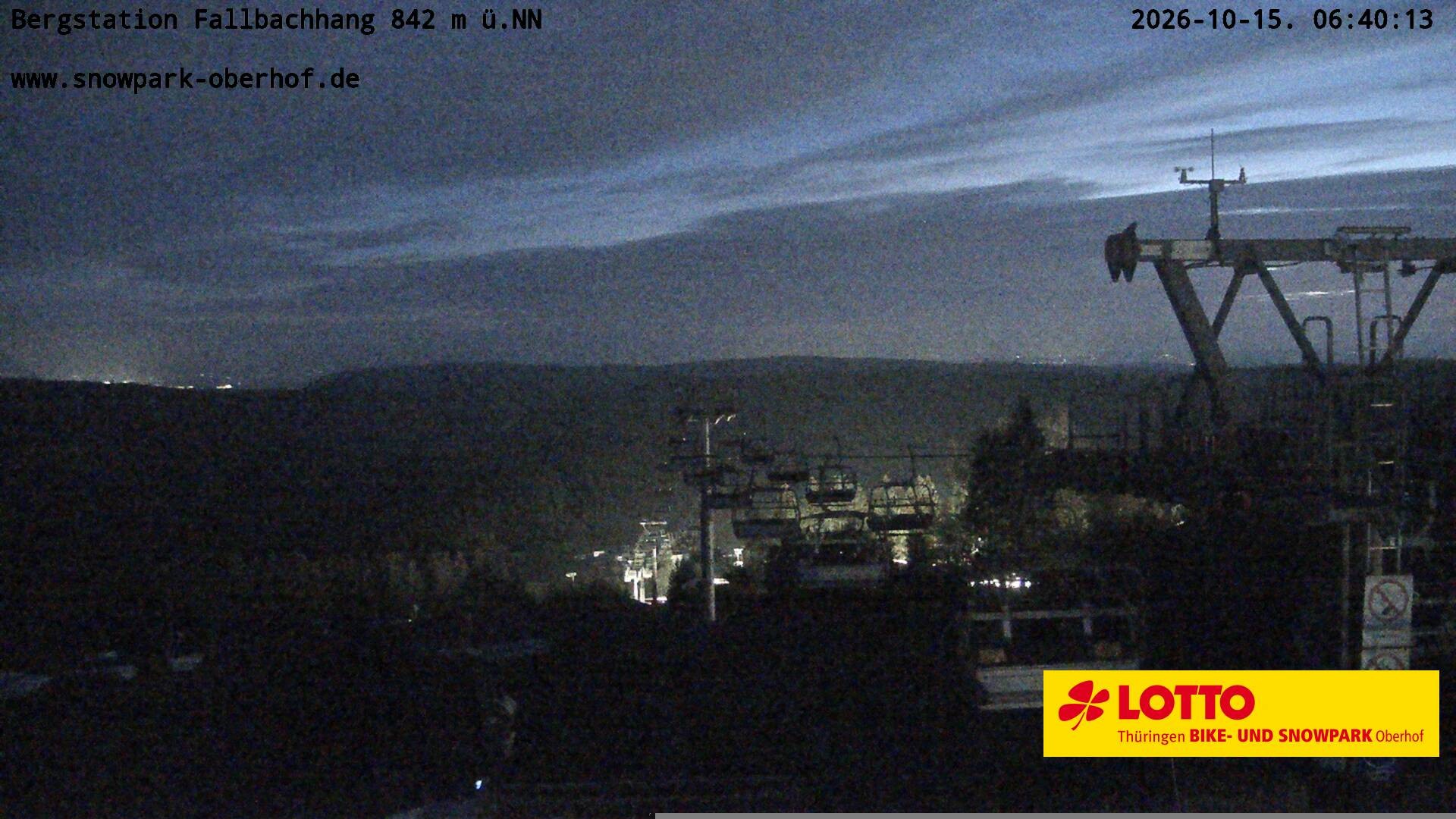 Archiv Foto Webcam Oberhof: Sessellift Fallbachhang Bergstation