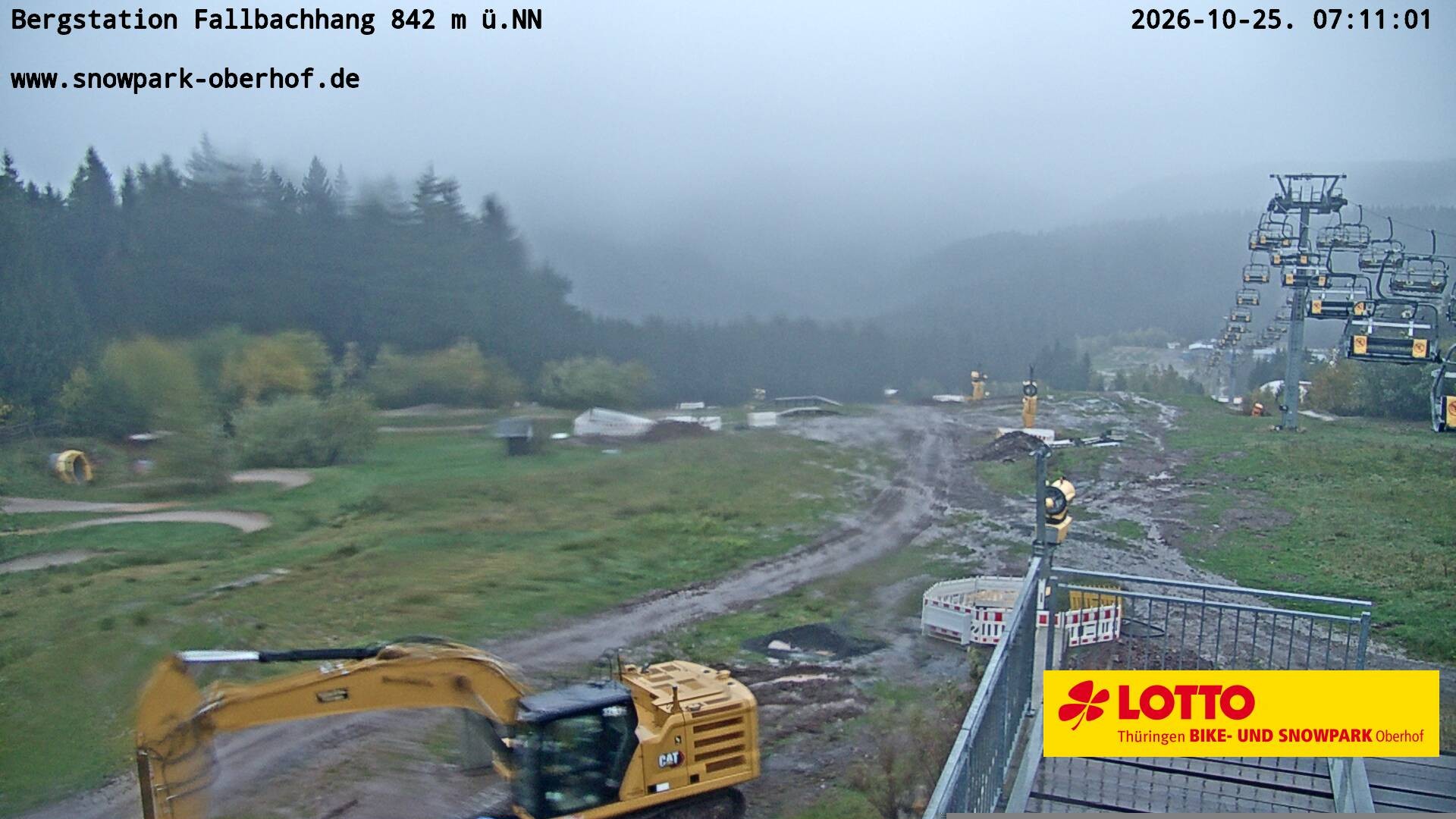 Archived image Webcam Oberhof: Chair Lift Fallbachhang
