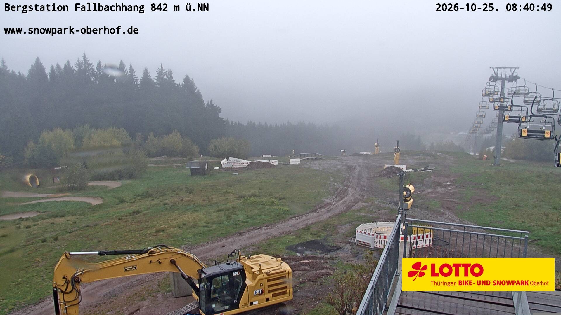 Archived image Webcam Oberhof: Chair Lift Fallbachhang