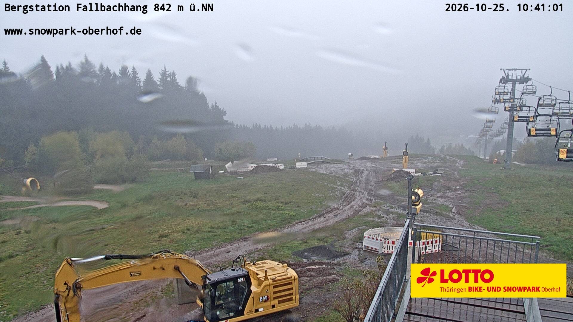 Archived image Webcam Oberhof: Chair Lift Fallbachhang