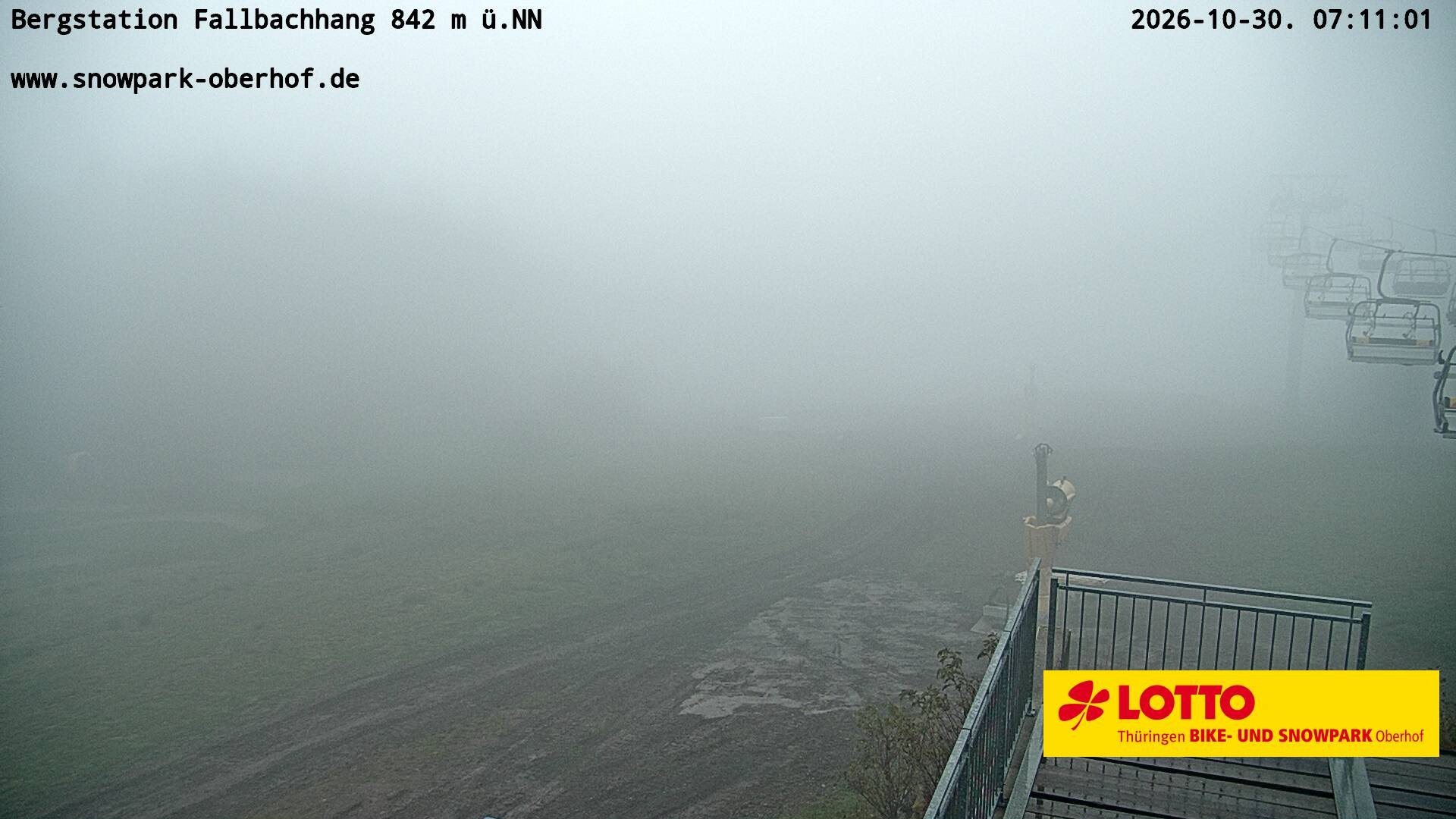 Archived image Webcam Oberhof: Chair Lift Fallbachhang