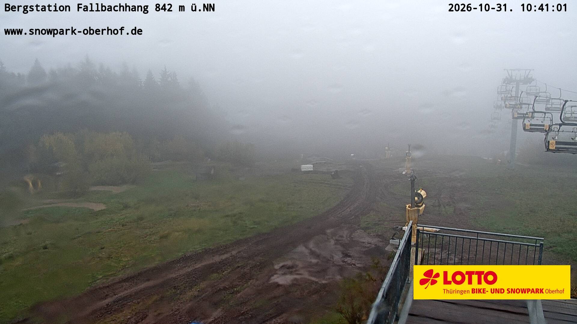 Archived image Webcam Oberhof: Chair Lift Fallbachhang
