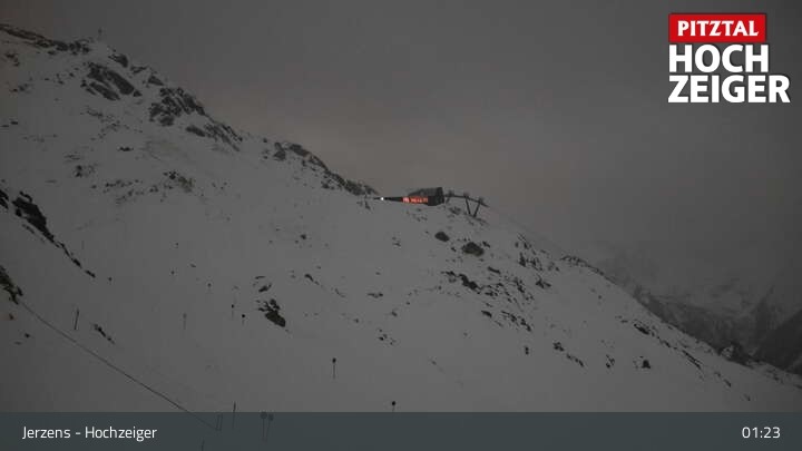 Archiv Foto Webcam Bergstation Hochzeiger im Pitztal
