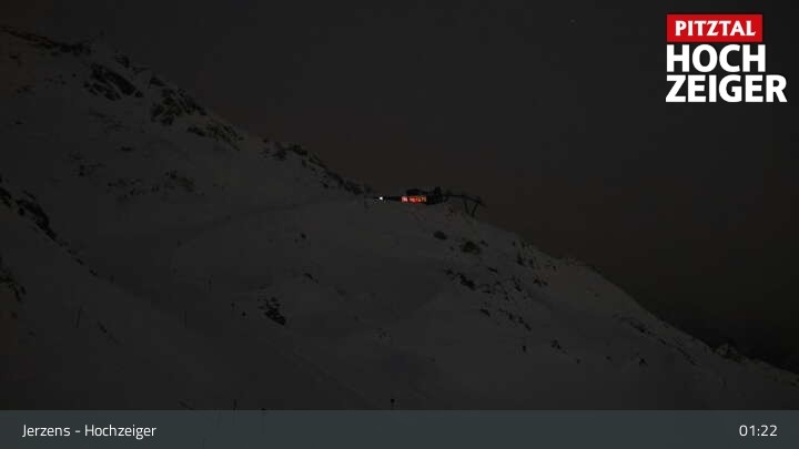 Archived image Webcam Pitztal - Hochzeiger Top station