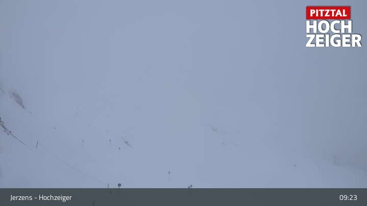 Archived image Webcam Pitztal - Hochzeiger Top station