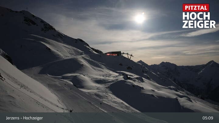 Archived image Webcam Pitztal - Hochzeiger Top station