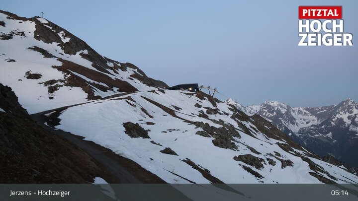 Archived image Webcam Pitztal - Hochzeiger Top station