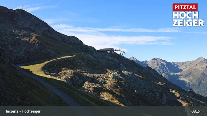 Archived image Webcam Pitztal - Hochzeiger Top station