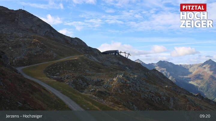 Archived image Webcam Pitztal - Hochzeiger Top station