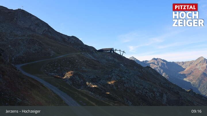 Archived image Webcam Pitztal - Hochzeiger Top station