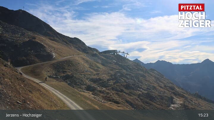 Archived image Webcam Pitztal - Hochzeiger Top station