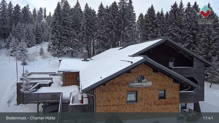 Archiv Foto Webcam Bodenmais - Schutzhütte Kl. Arber/Chamer Hütte