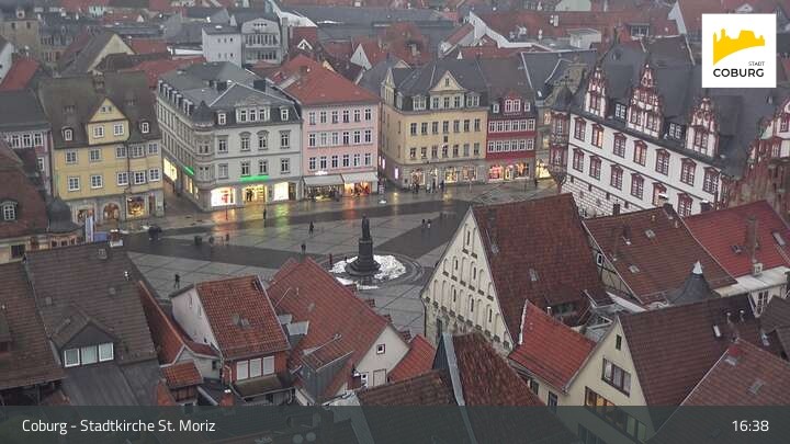 Archiv Foto Webcam Coburg - Stadtkirche St. Moritz
