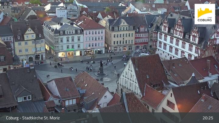 Archiv Foto Webcam Coburg - Stadtkirche St. Moritz