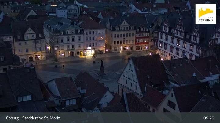Archiv Foto Webcam Coburg - Stadtkirche St. Moritz