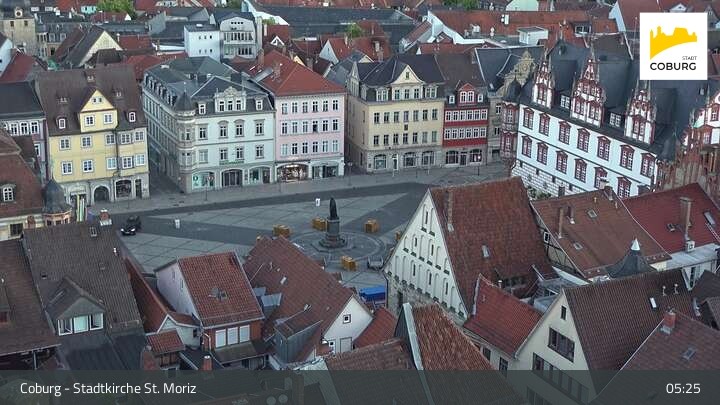 Archived image Webcam Coburg - Town Church of St. Mortiz